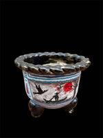 Carica l&#39;immagine nel visualizzatore Galleria, Vaso per Neofinetia smaltato a coppa
