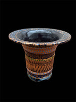 Load image into Gallery viewer, Enamelled trumpet-shaped vase for Neofinetia
