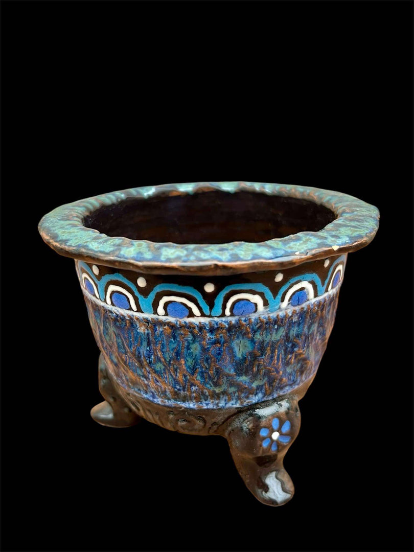 Vaso per Neofinetia smaltato a coppa