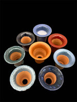 Load image into Gallery viewer, Enamelled trumpet-shaped vase for Neofinetia
